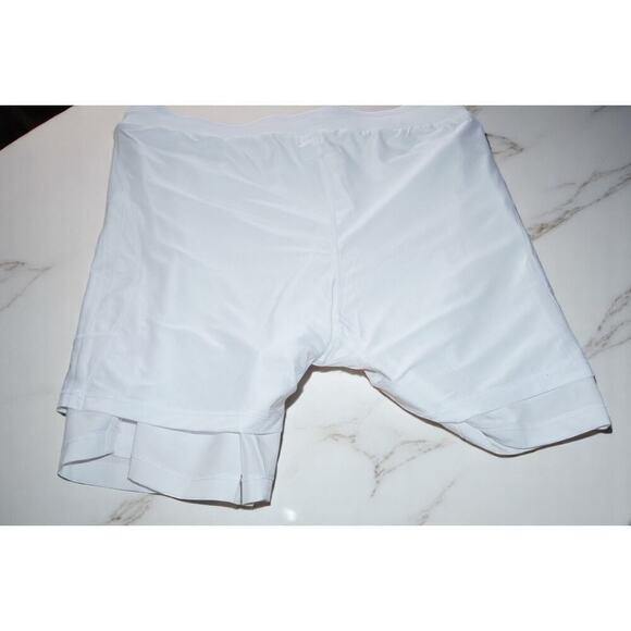 Fabletics Men’s White Lined Performance Shorts Size L – Stretch Drawstring Waist - Picture 9 of 11